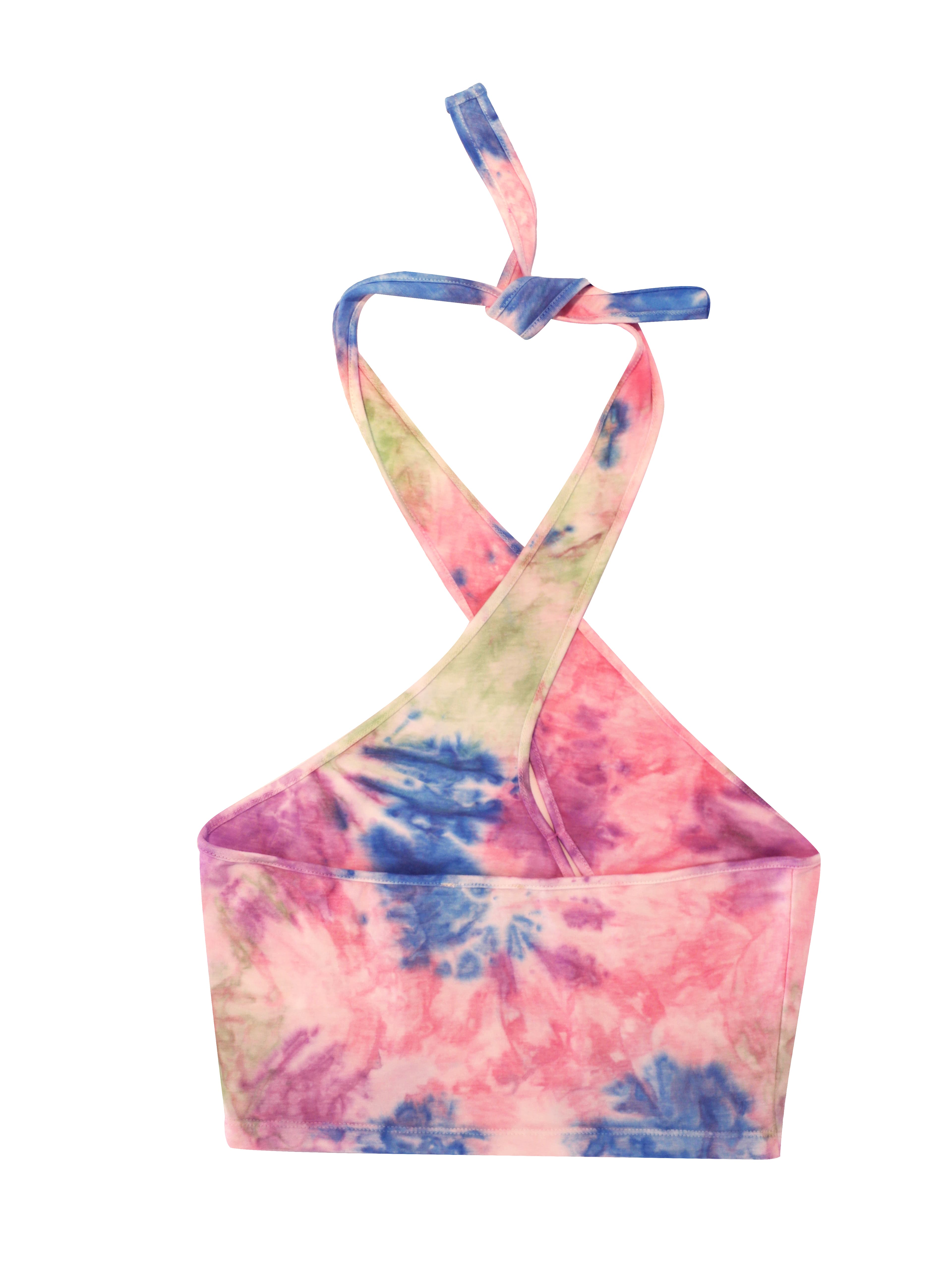 CUT OUT DETAIL TIE DYE PINK TOP 2