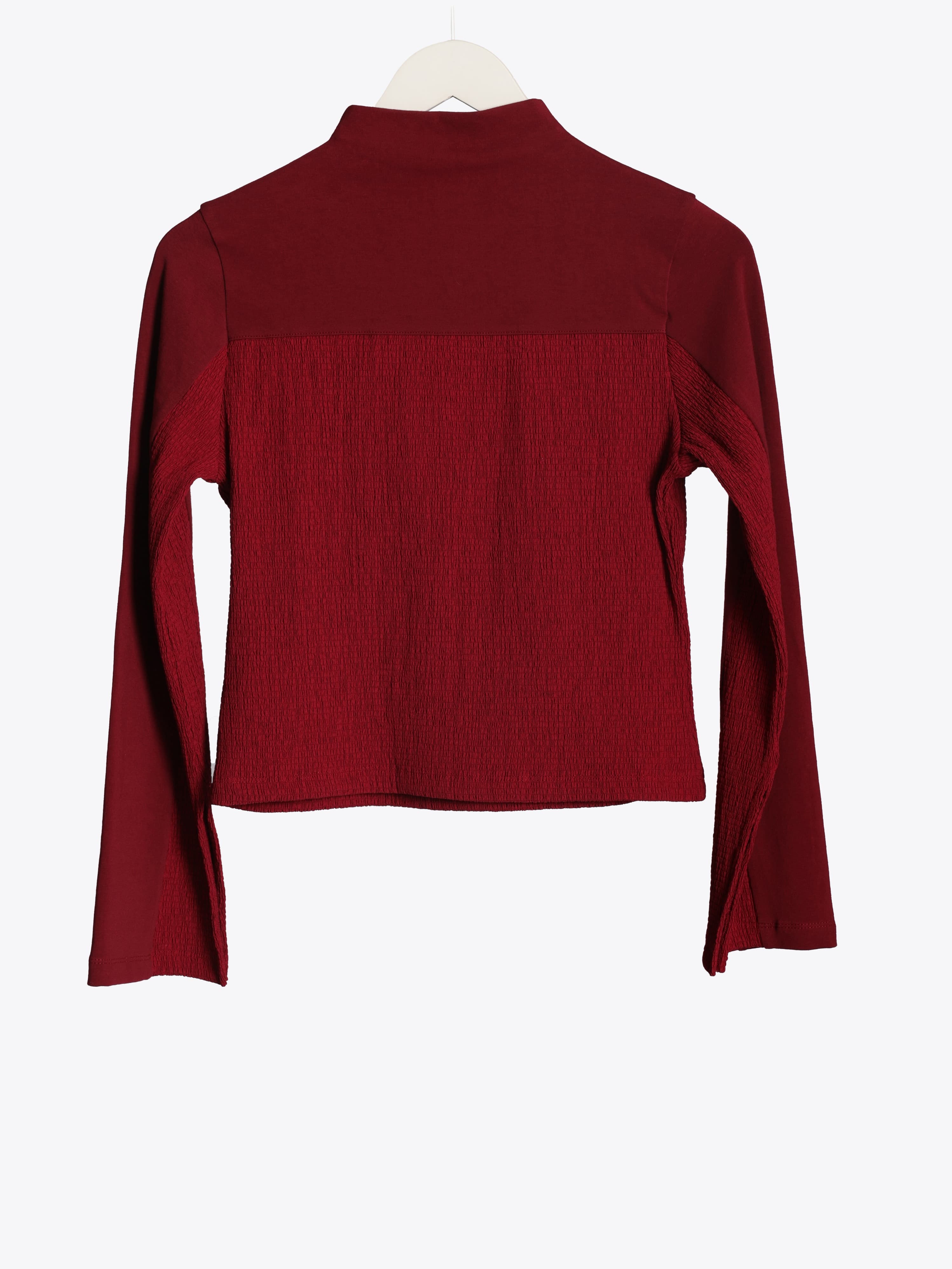BURGUNDY WOVEN MIX TOP 2