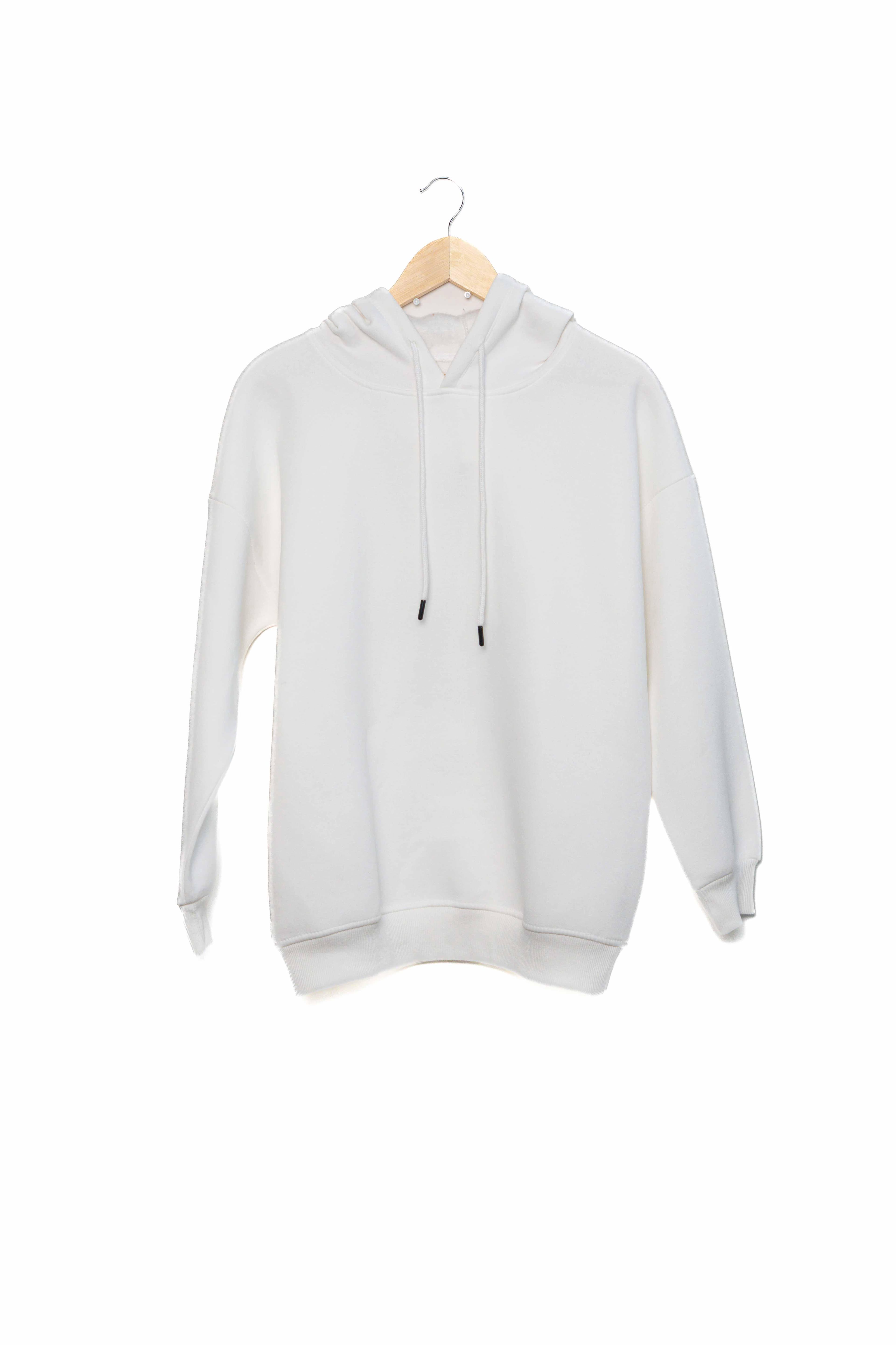 Fermuarlı 3 ip şardonlu kapüşonlu sweatshirt
