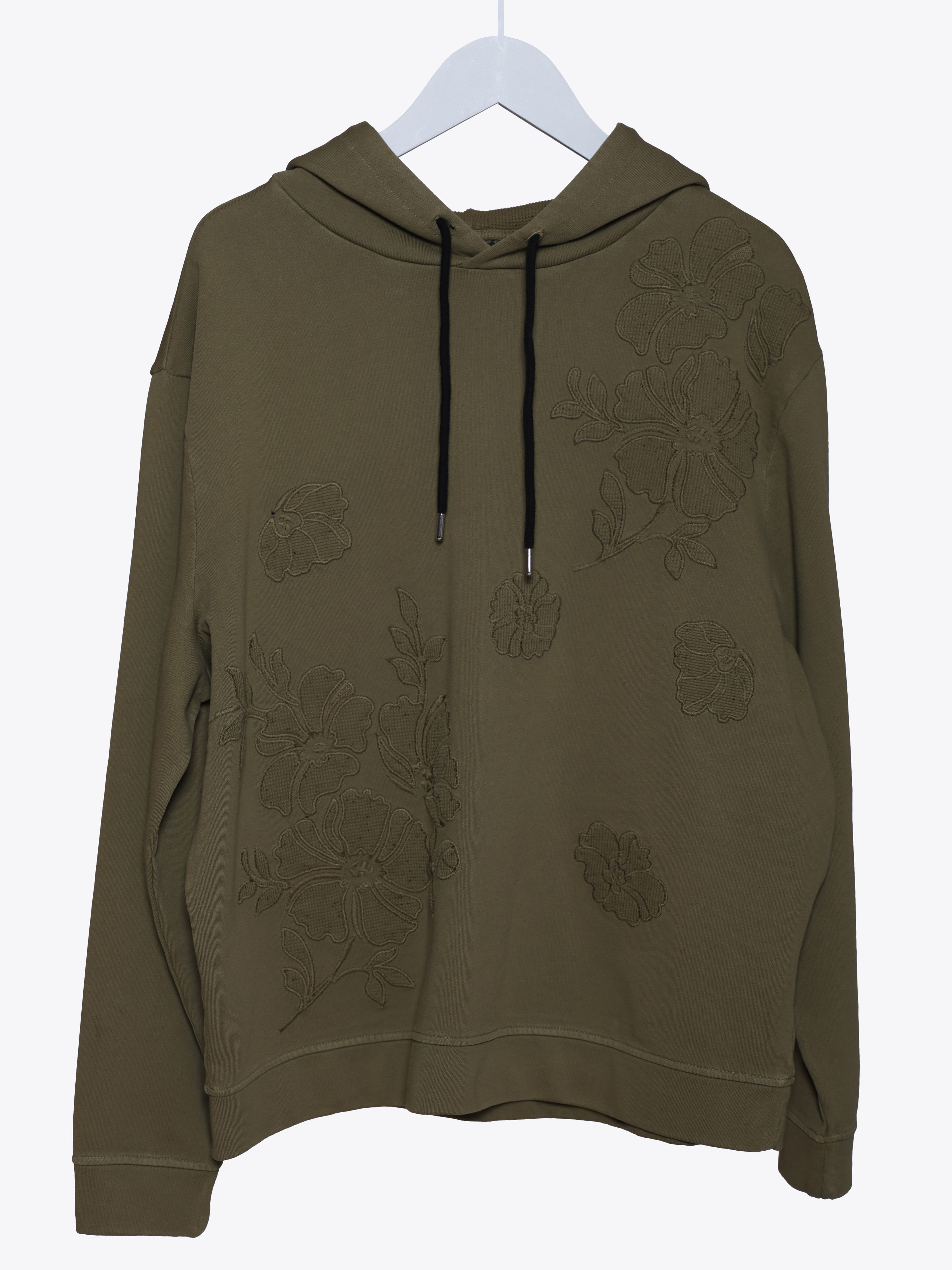 GARMENT DYE EMBROIEDERY HOODED SWEATSHIRT