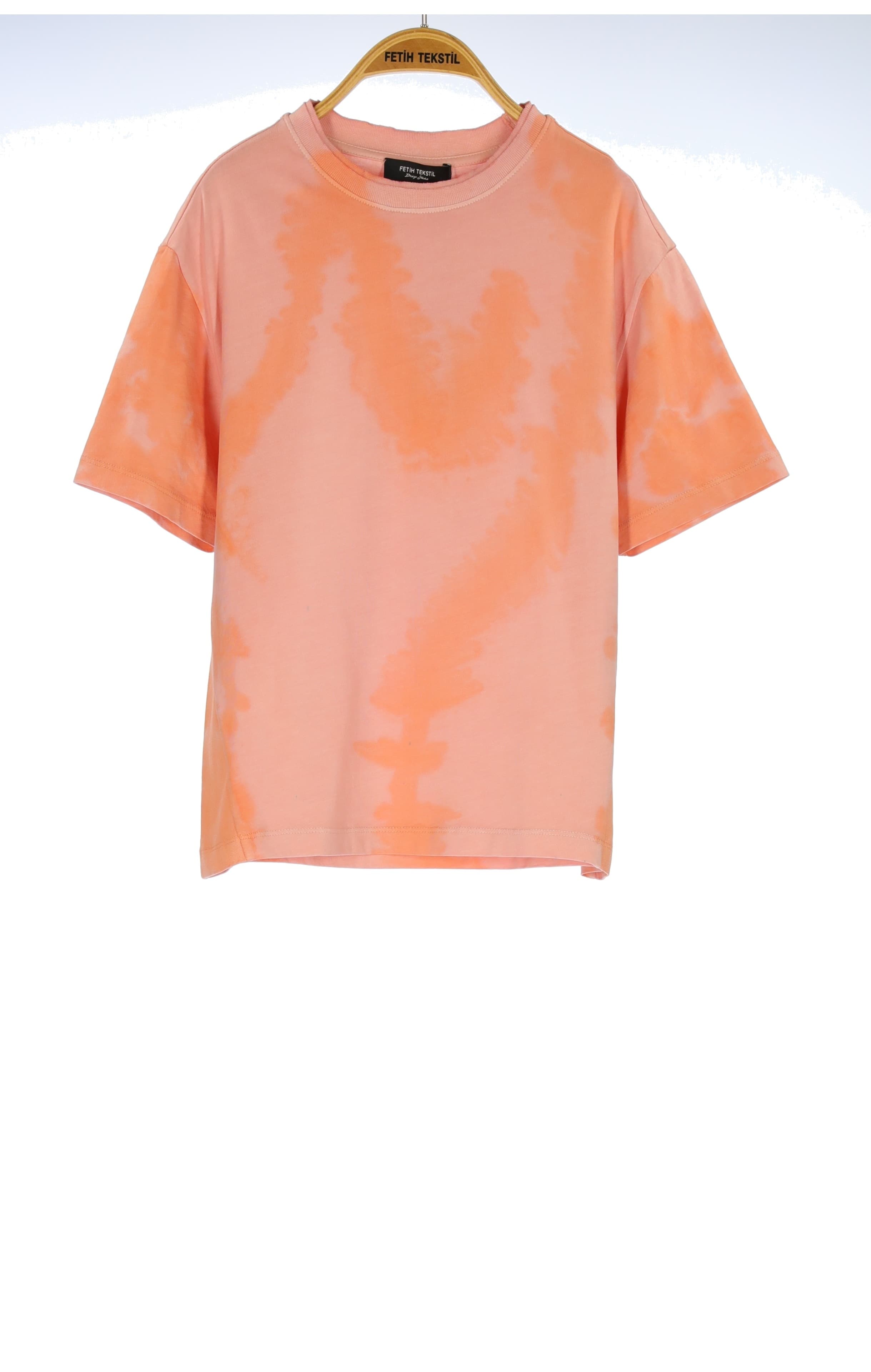 WOVEN DETAILS TIE DYE T-SHIRT