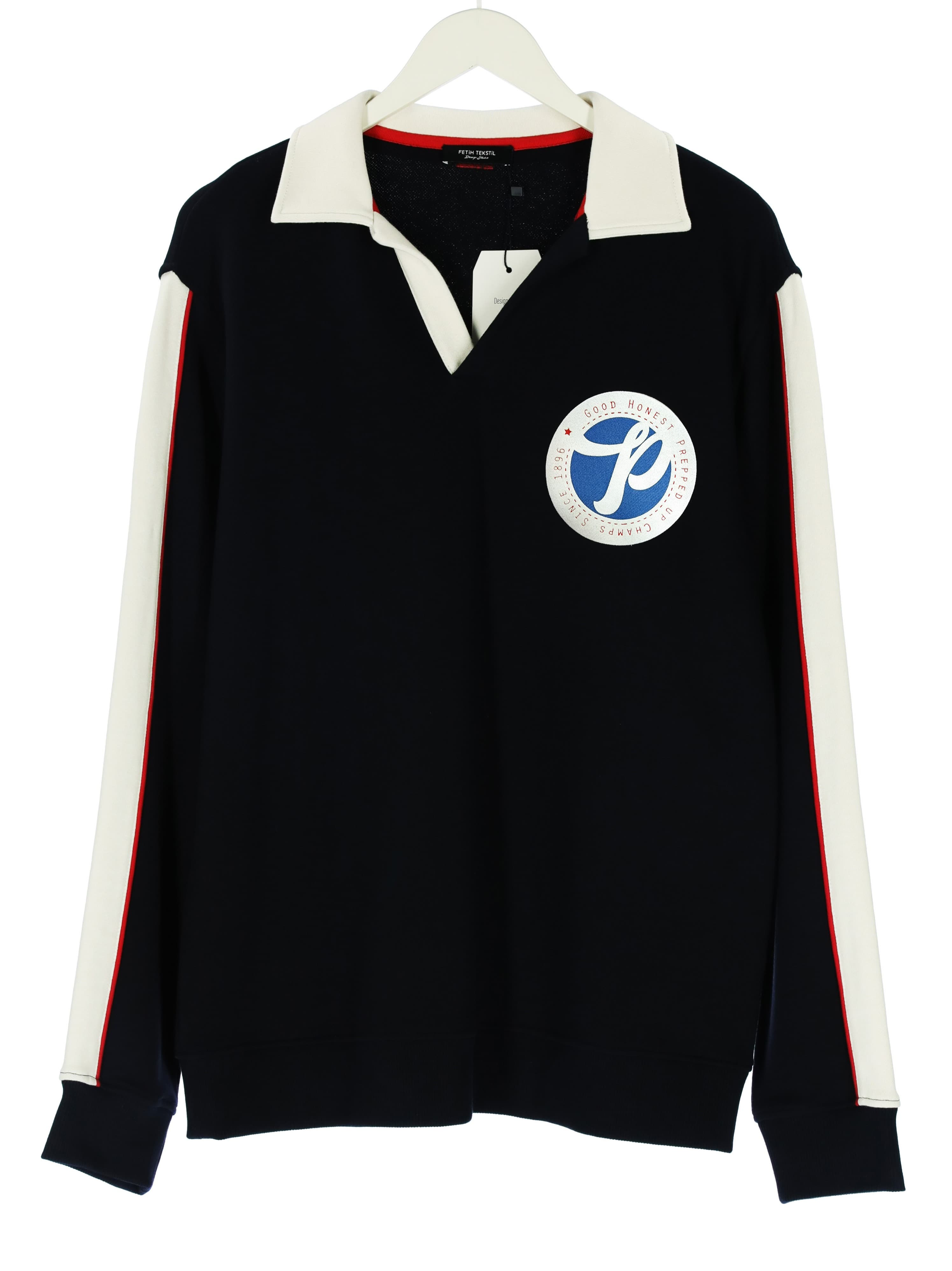 PRINTED POLO SWEATSHIRT