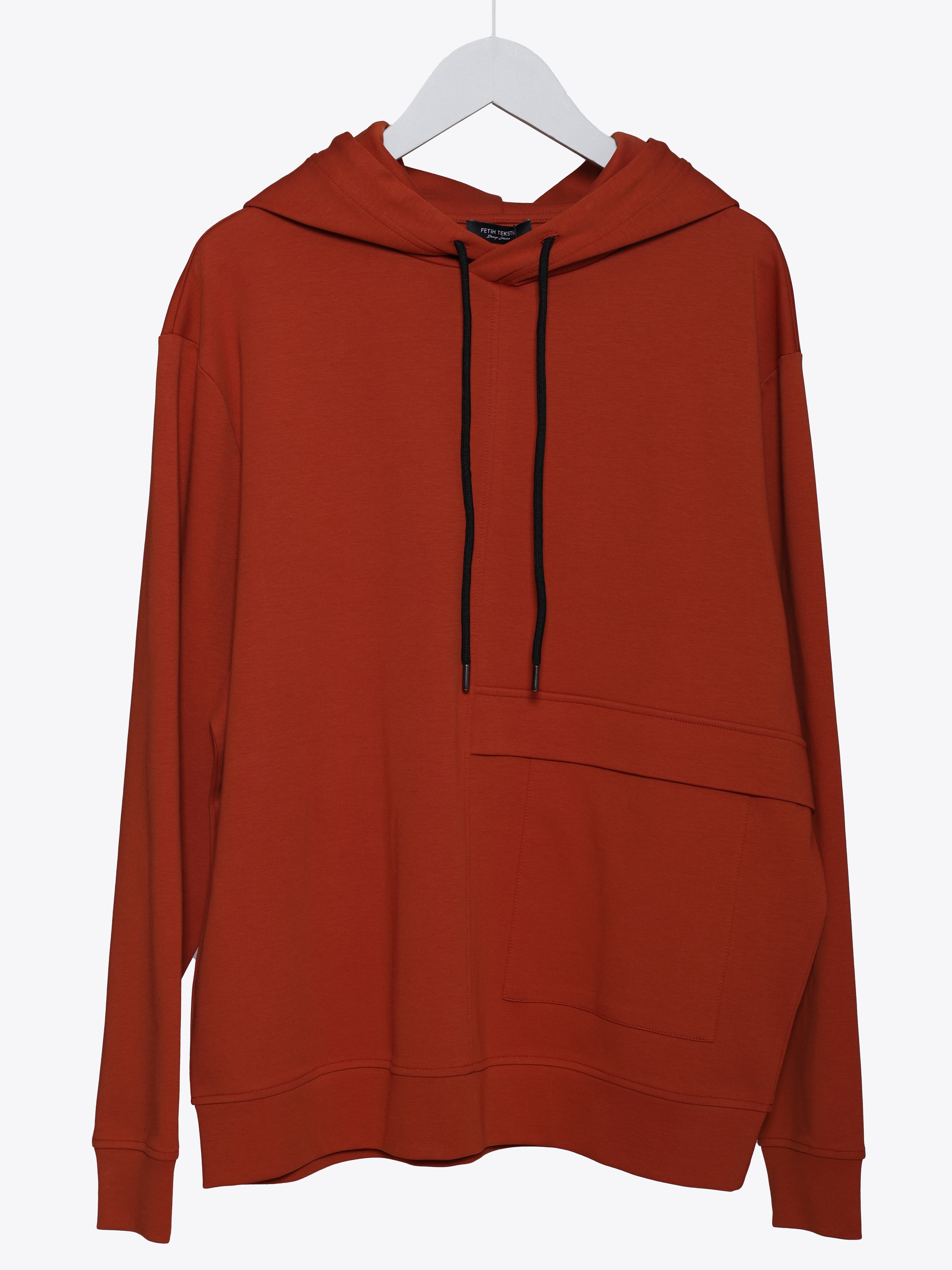 POCKET DETAILS HOODED SWEATSHIRT