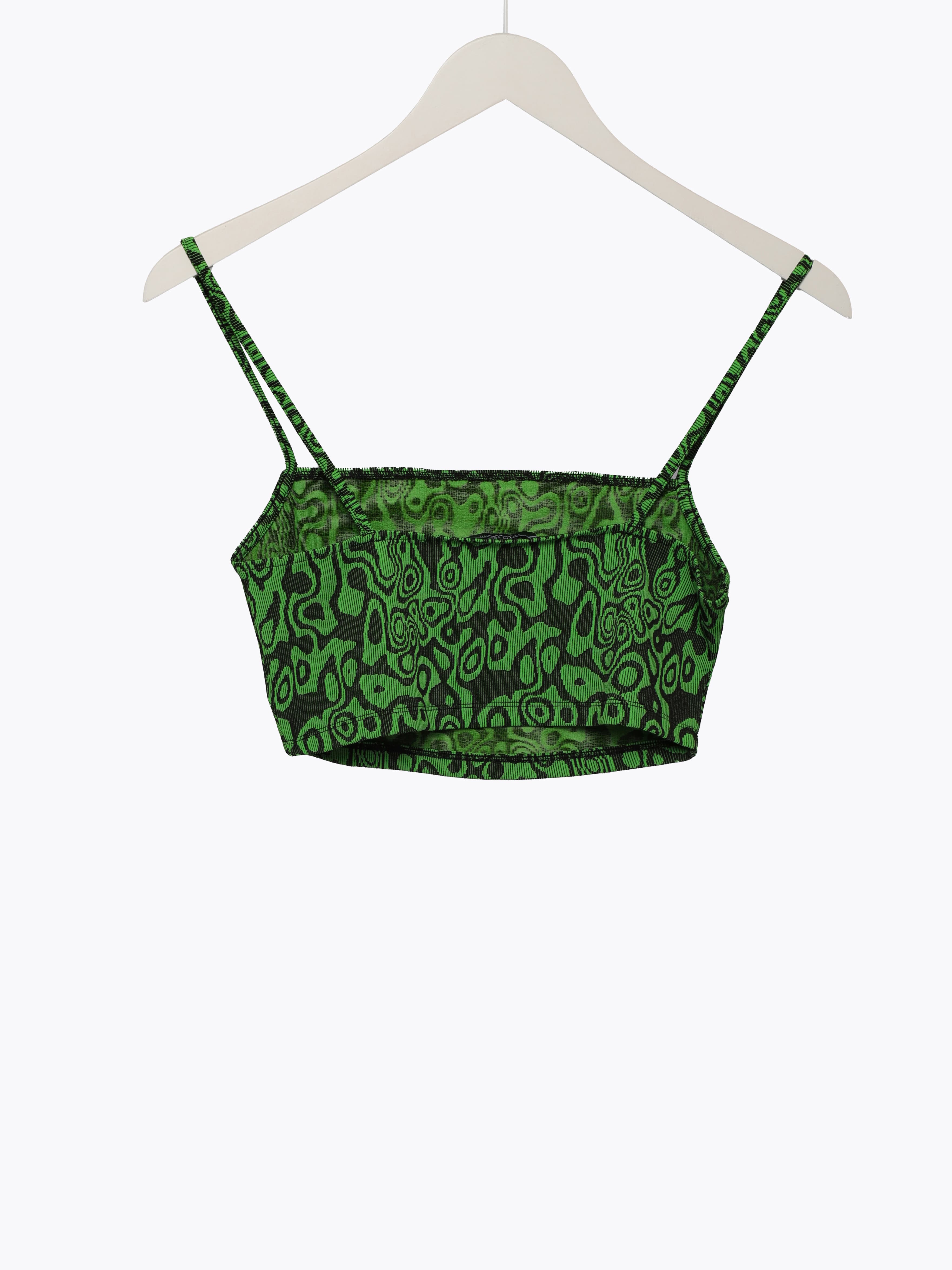 GREEN RIB CROP TOP 2