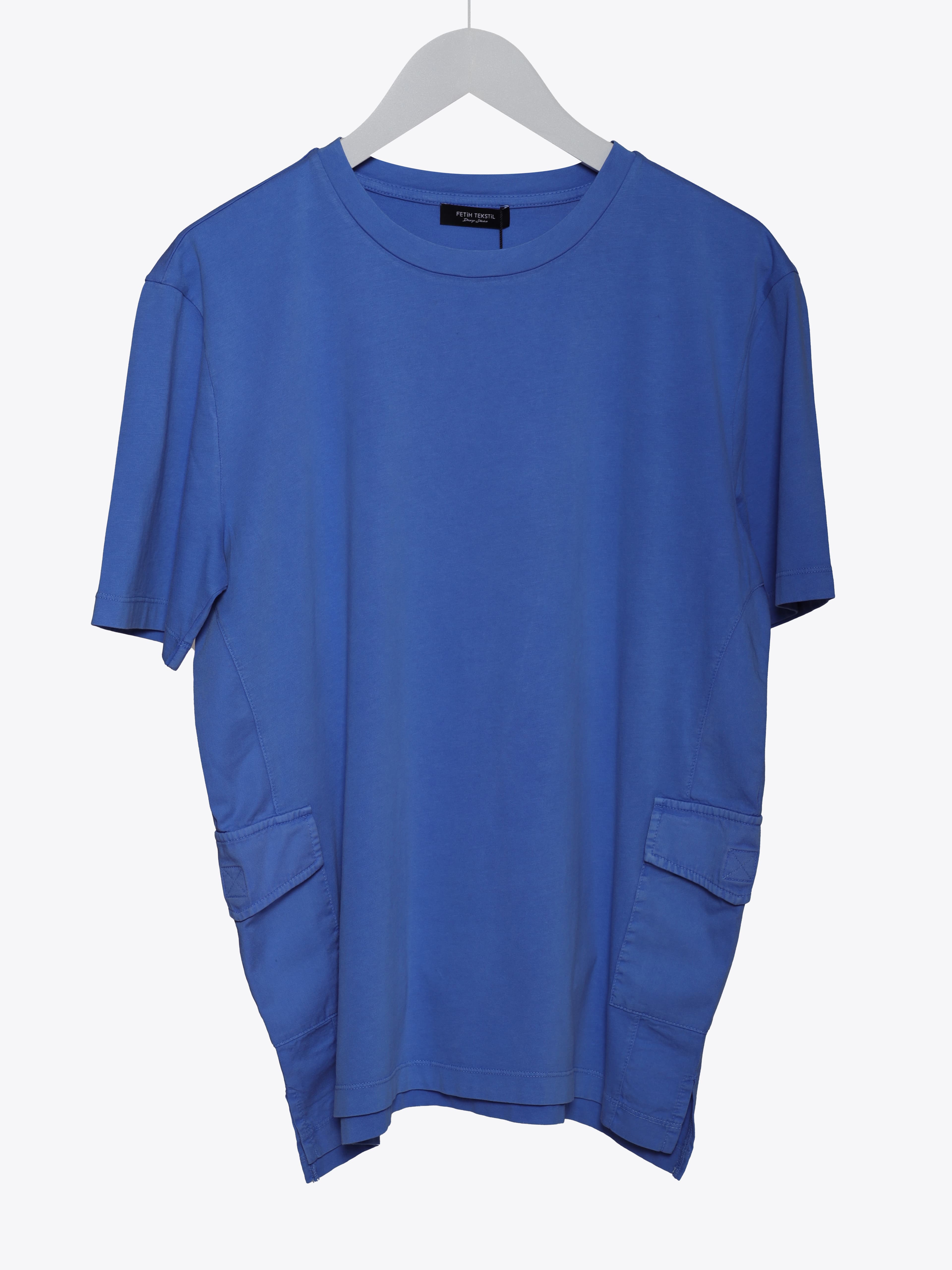 GARMENT DYE WOVEN POCKET DETAIL T-SHIRT