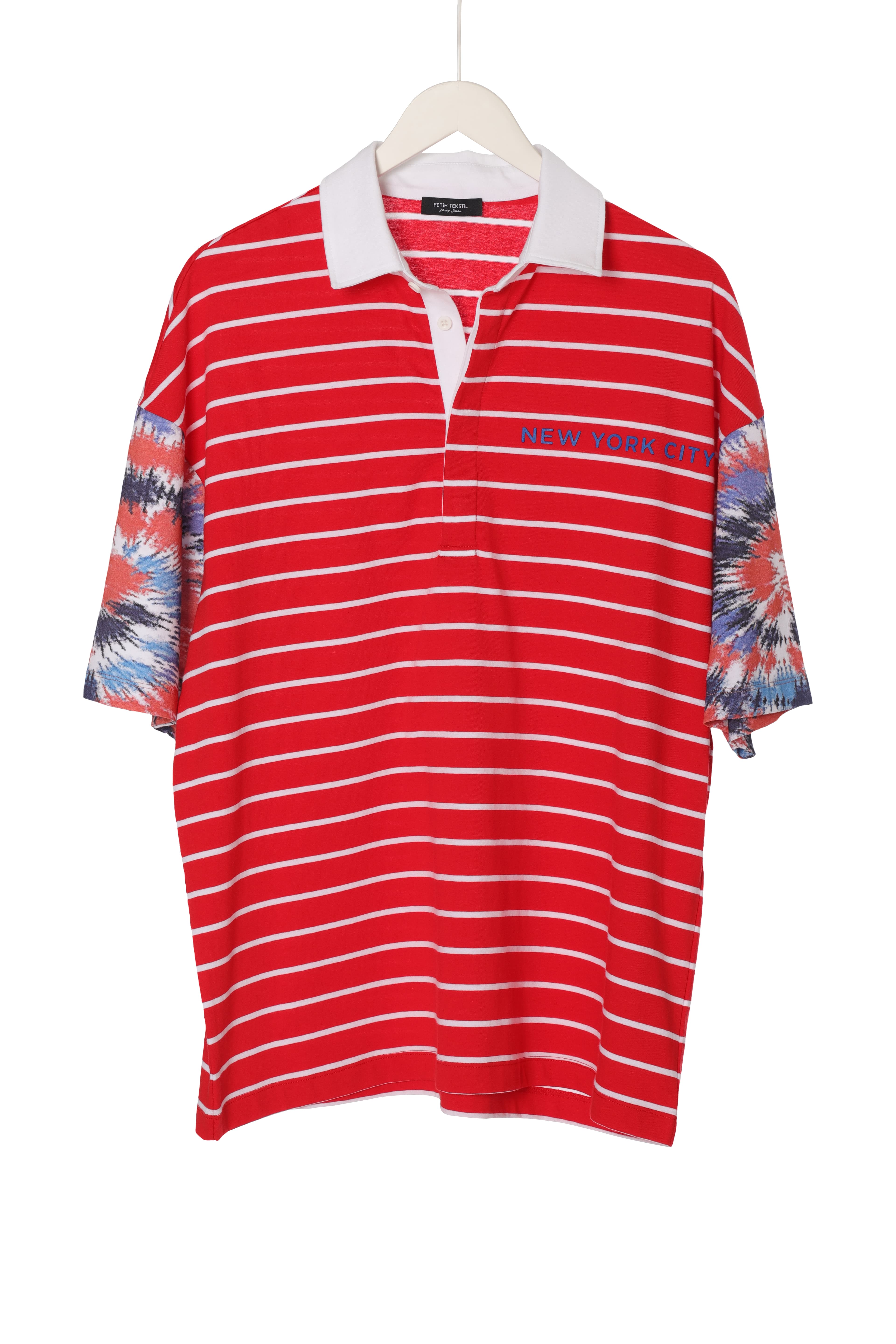 PRINTED & STRIPED POLO T-SHIRT