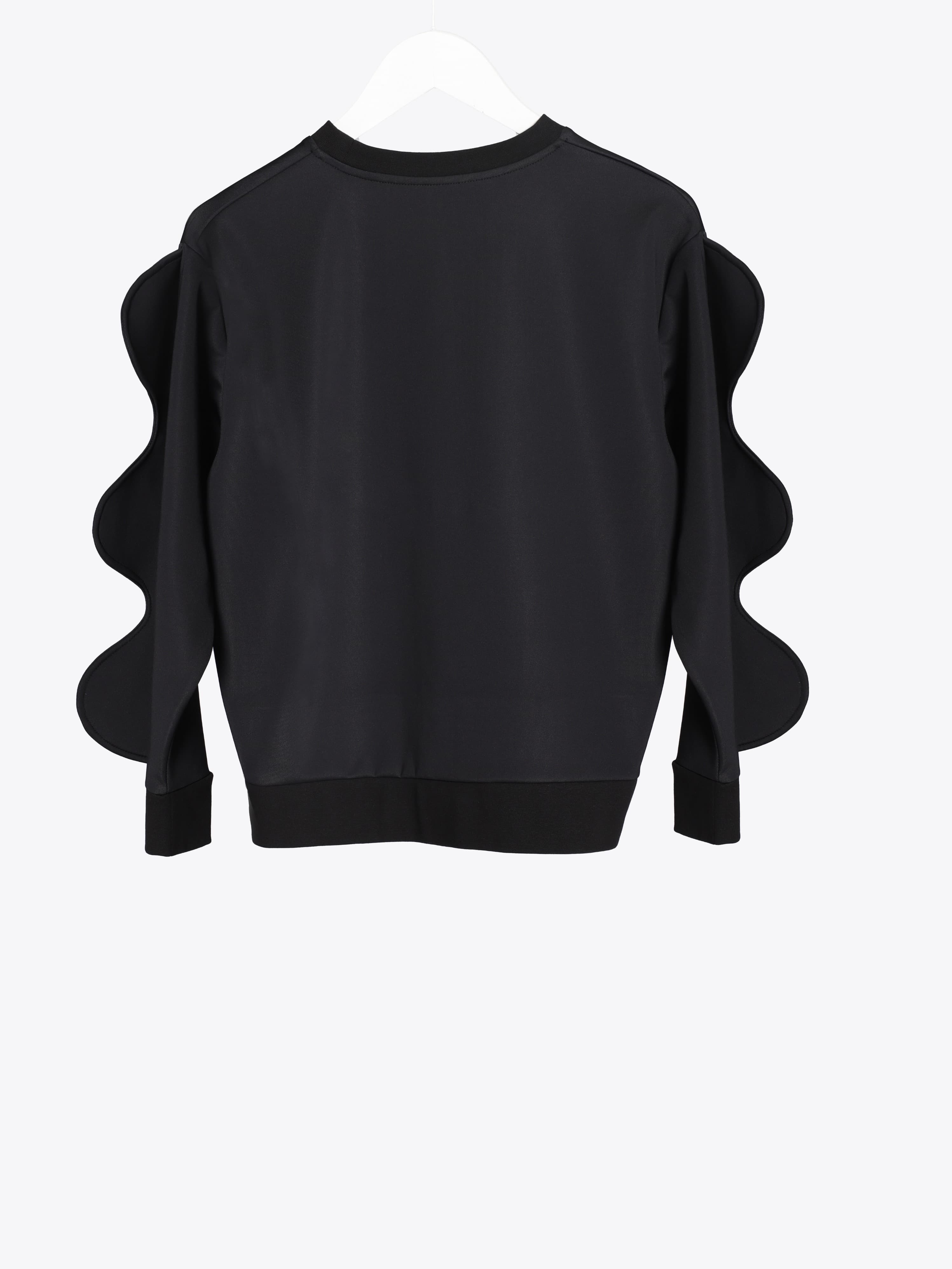 SLEEVE DETAIL BLACK SWEAT 2