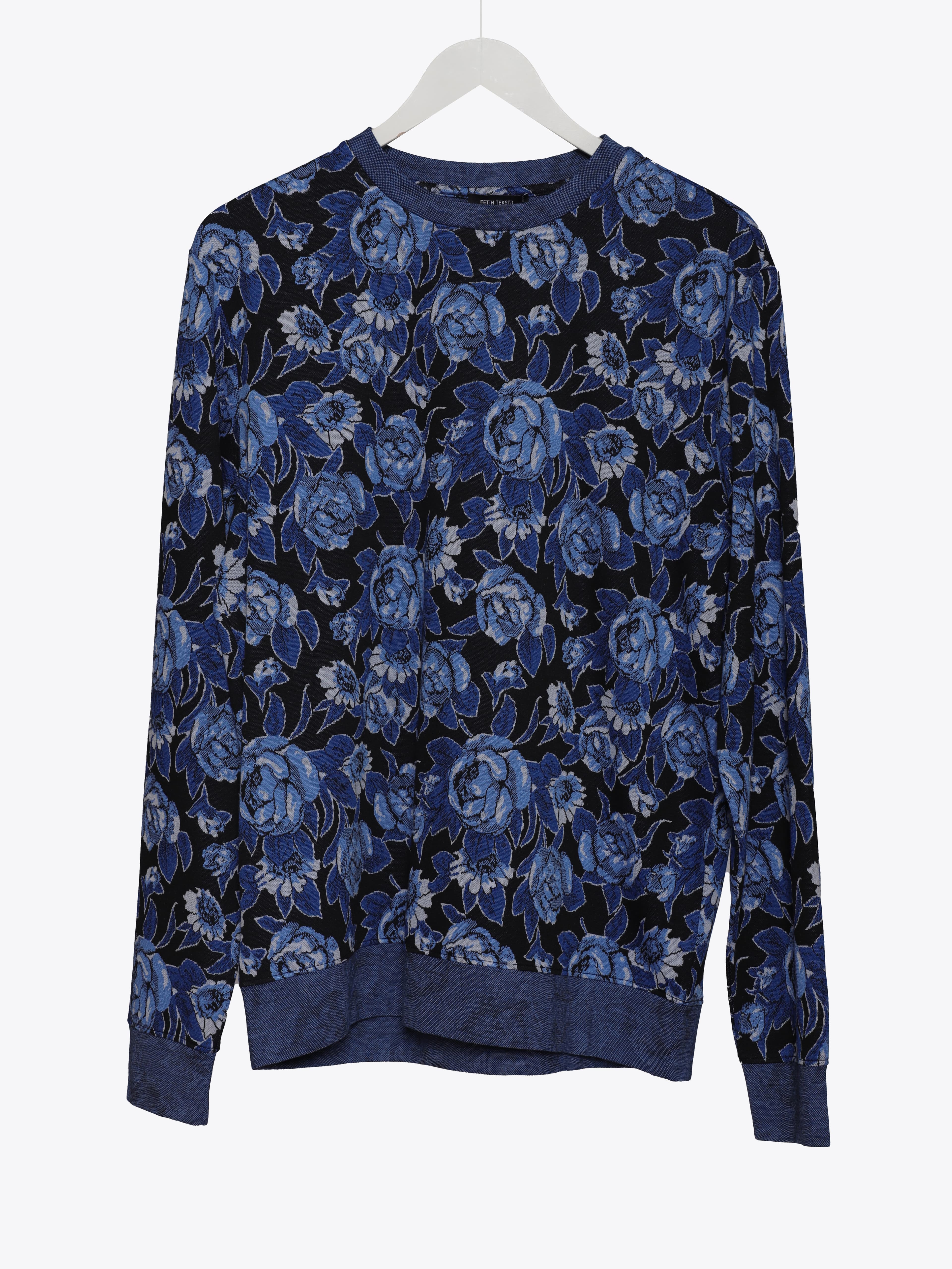 JACQUARD FLORAL SWEATSHIRT