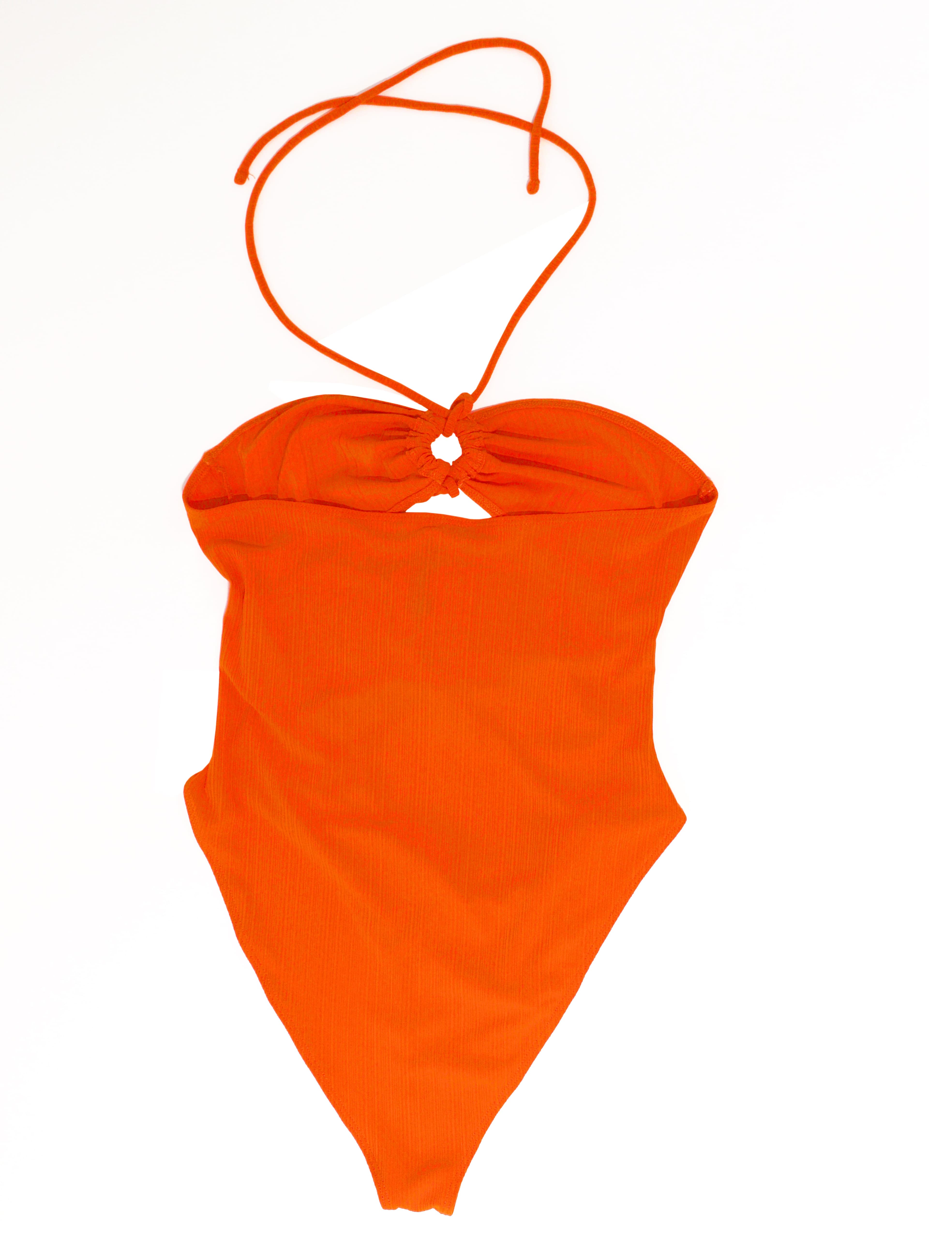 CUT OUT ORANGE BODYSUIT 2