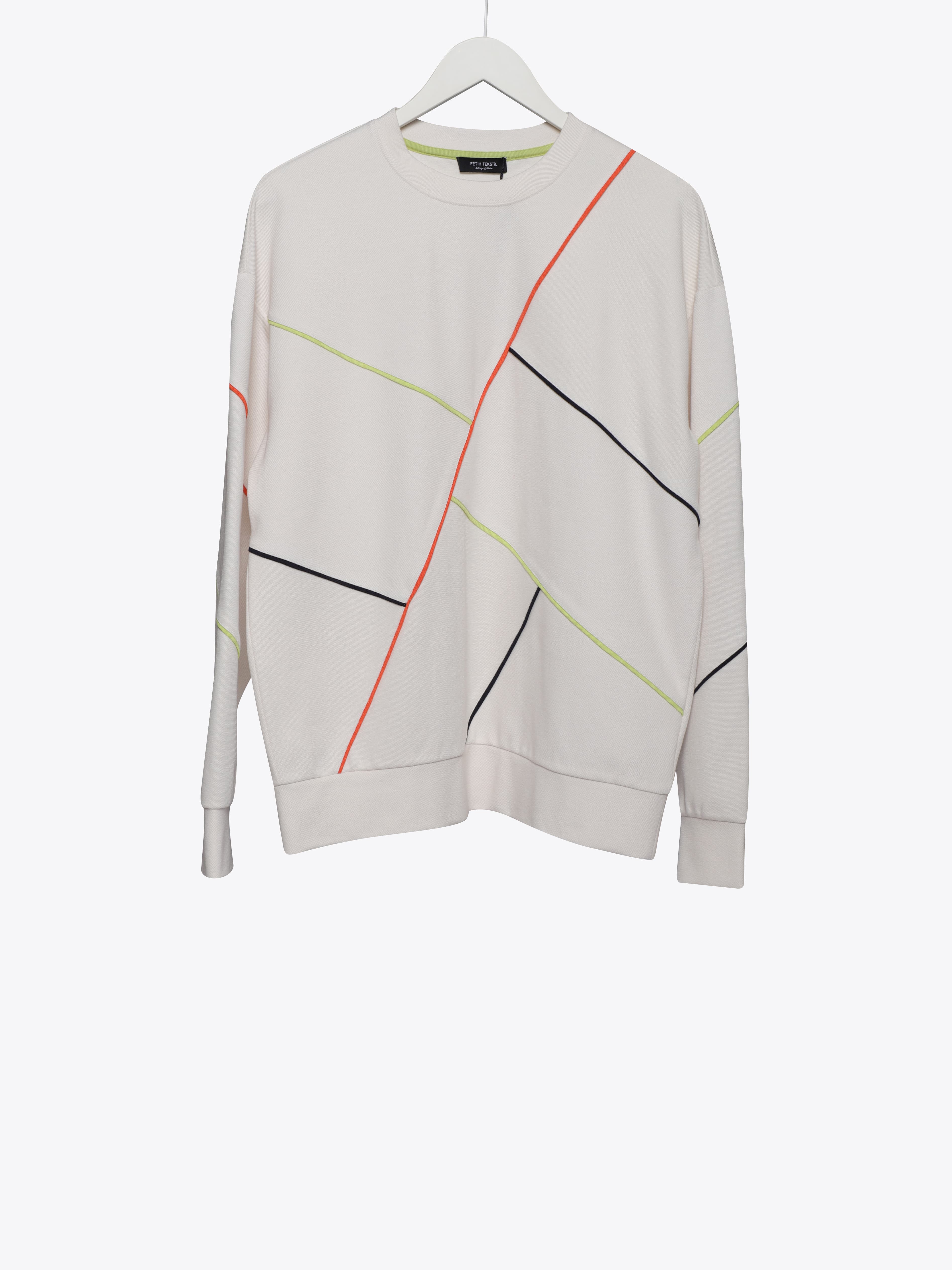 COLOR PIPING SWEATSHIRT