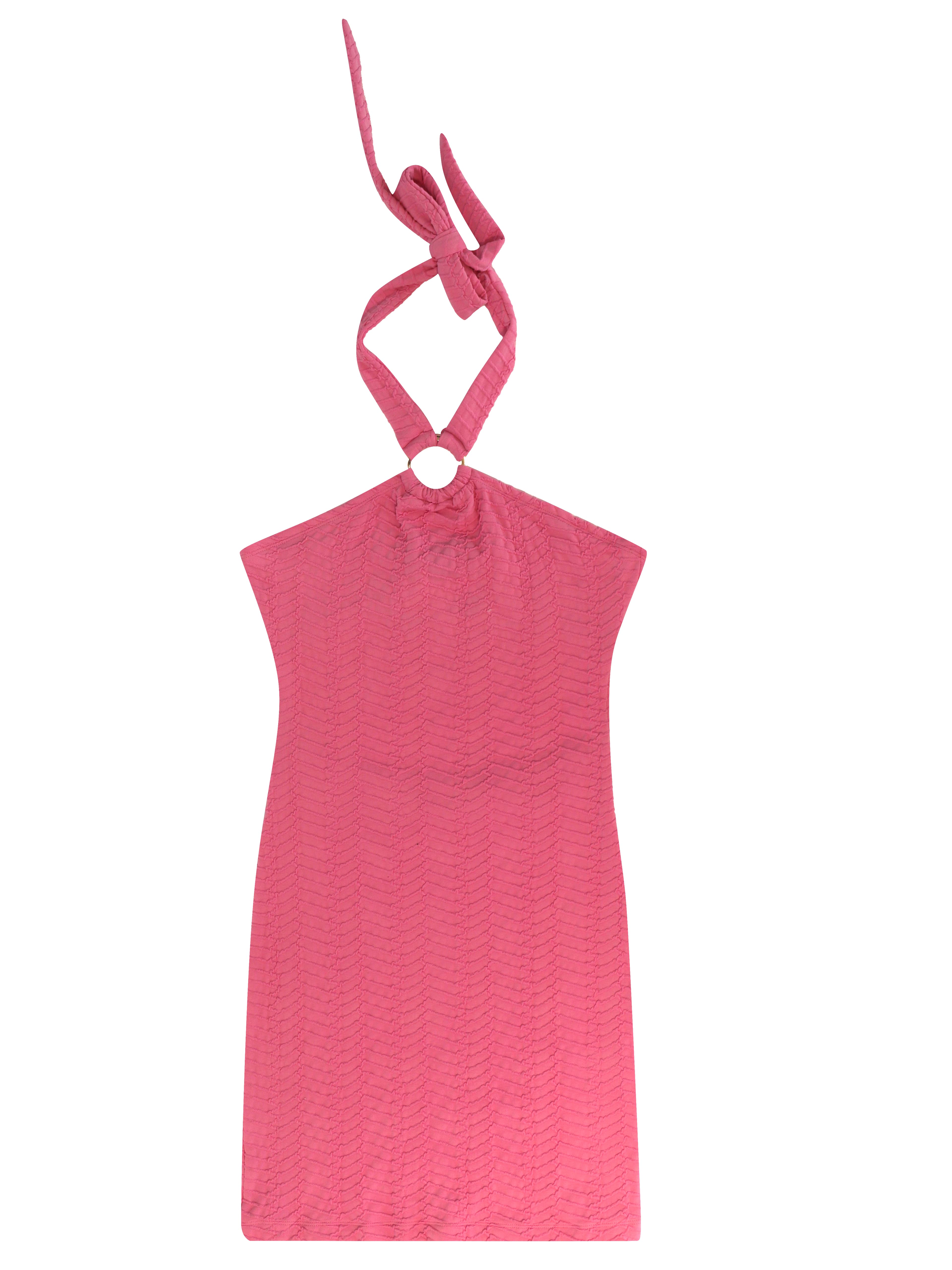 PINK JAQUARD DRESS
