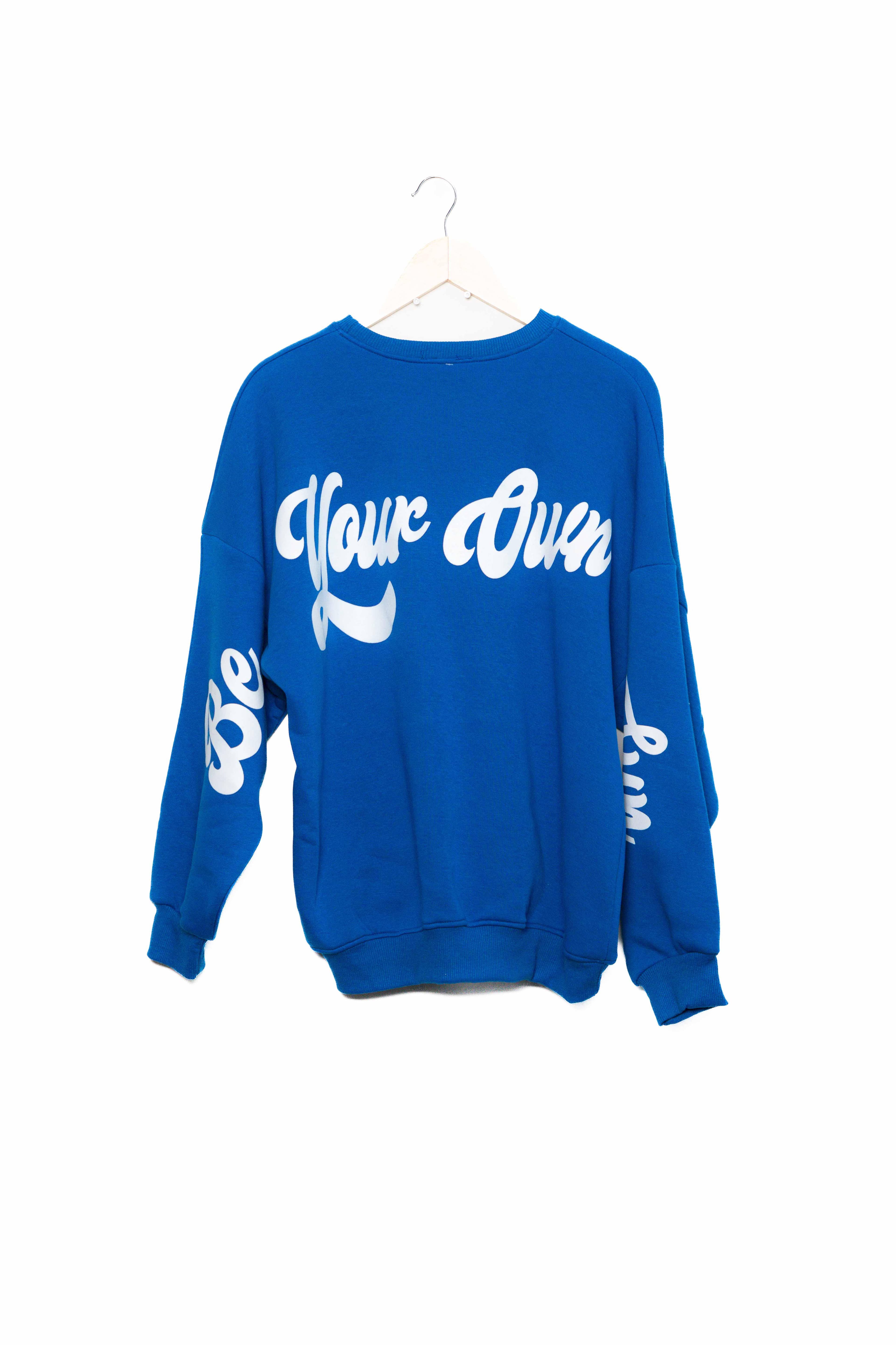 Bisiklet yaka 3 ip şardonlu oversize sweatshirt