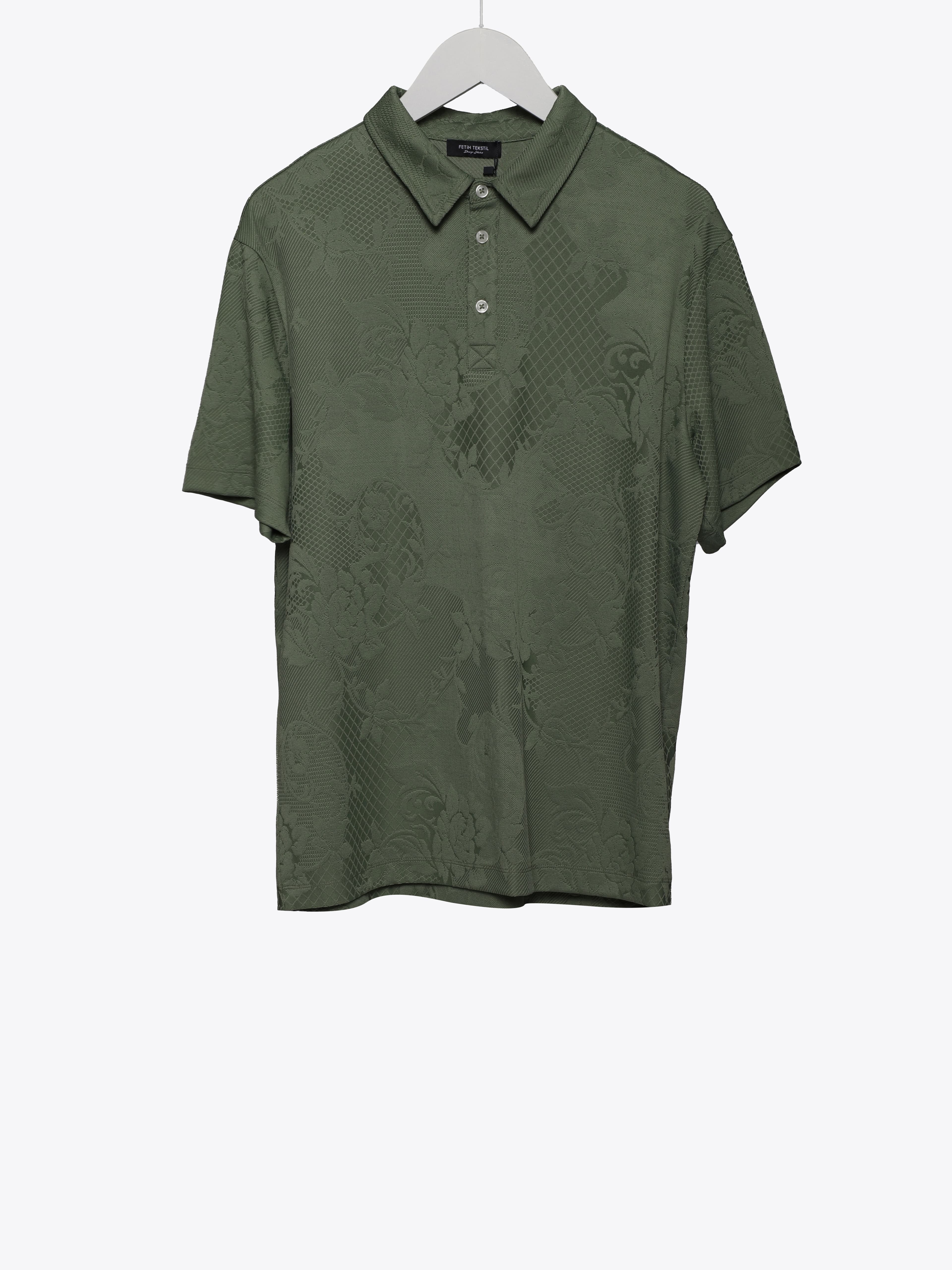 JACQUARD POLO COLLAR TSHIRT