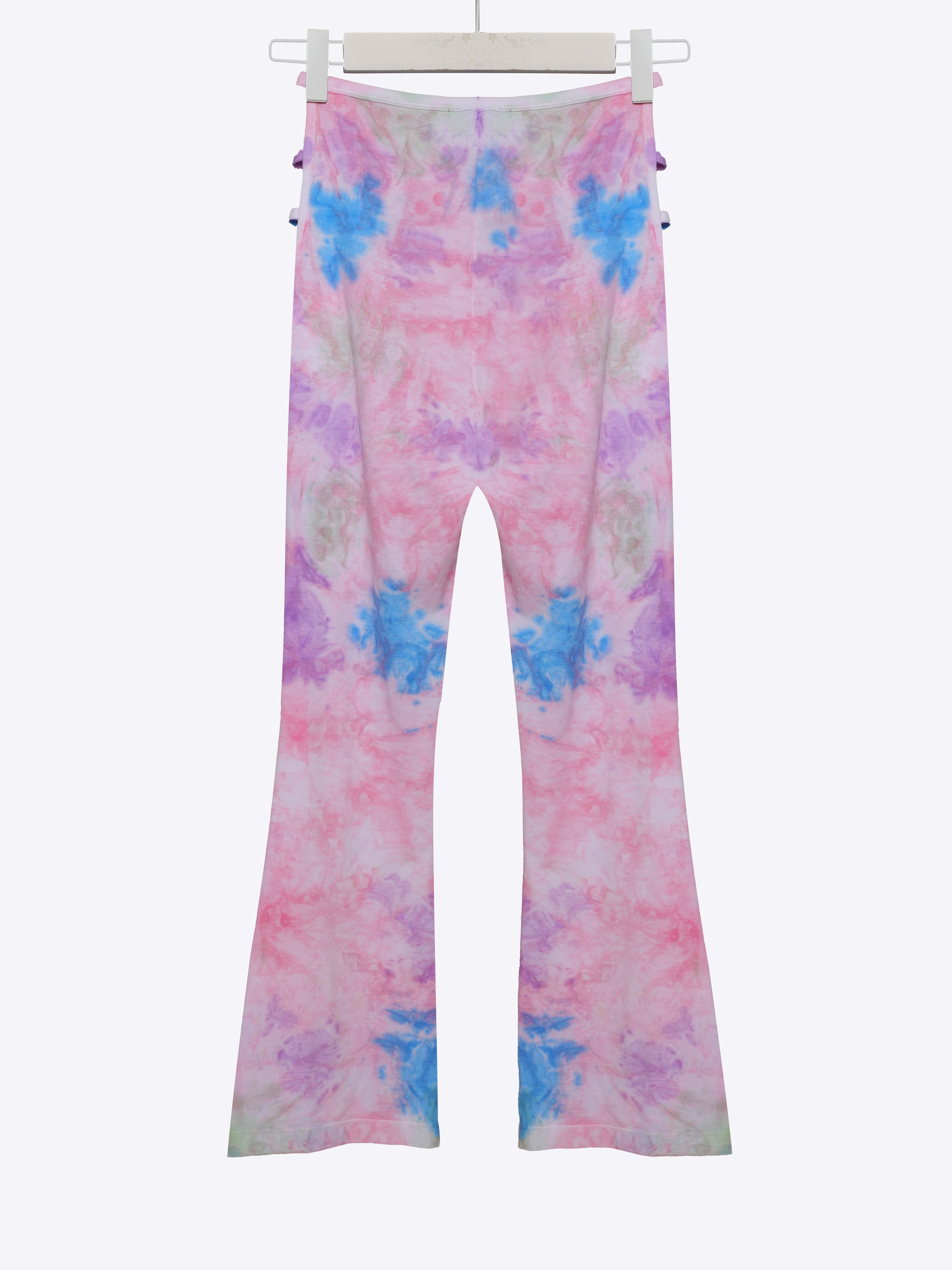 CUT OUT DETAIL TIE DYE PINK FLARE 2